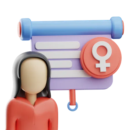 Womans Day Presentation  3D Icon