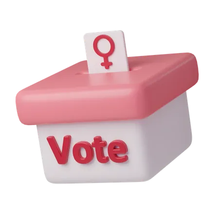 Voting For Womens Rights And Equality Icon International Womens Day 3 D Illustration Feminism Independence Freedom Empowerment Activism For Women Rights 3D Icon
