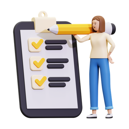 Womea Showing List  3D Icon