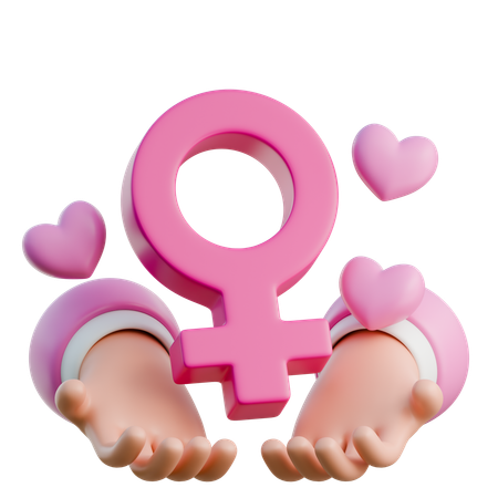 女性の日  3D Icon