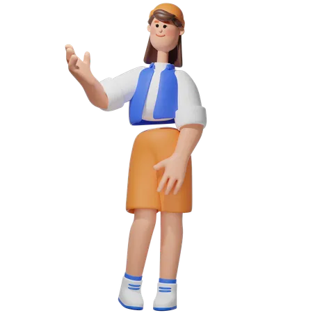 チャットをする女性たち  3D Illustration