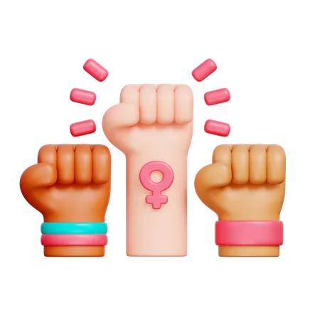 Women Power  3D Icon