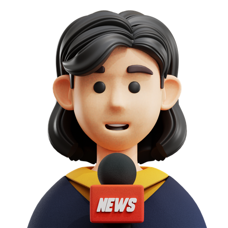 Women Presenter Avatar  3D Icon