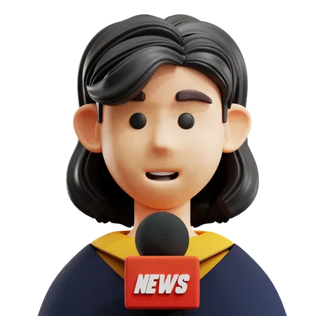 Women Presenter Avatar  3D Icon