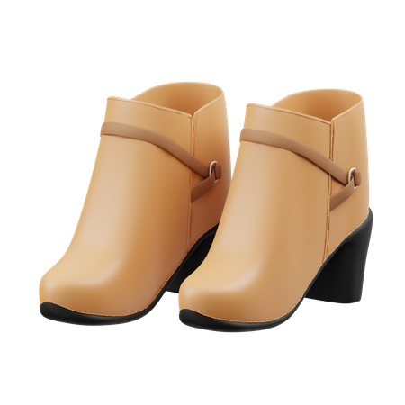 Women Shoes Boots  3D Illustration