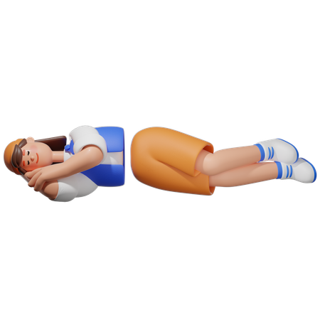 Women Sleeping Relax  3D Illustration