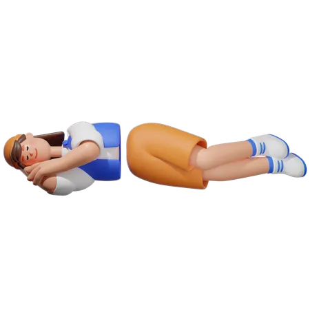 Women Sleeping Relax  3D Illustration