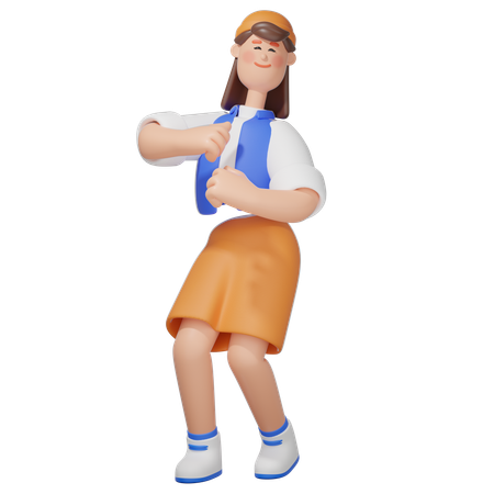 Women with Funny Activity  3D Icon