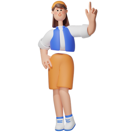 Women with Good Idea  3D Icon