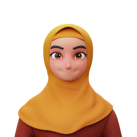 Women With Hijab  3D Icon
