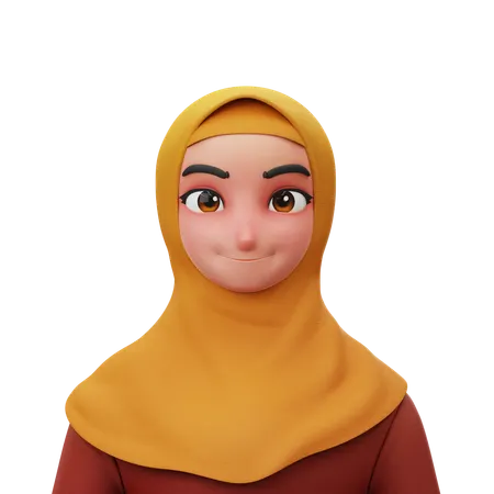 Women With Hijab  3D Icon