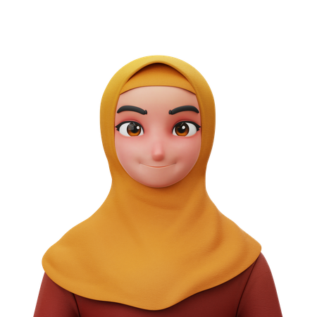 Women With Hijab 3D Illustration