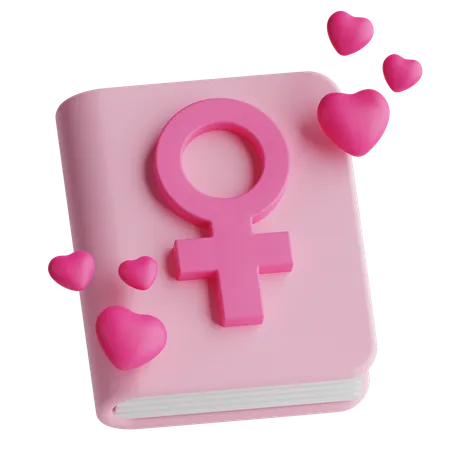 Womens Day Book  3D Icon