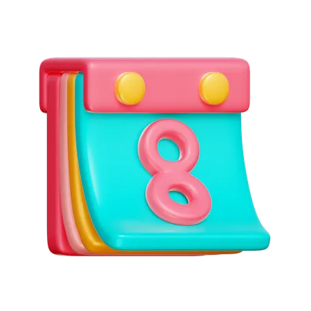 Women's Day Calendar  3D Icon