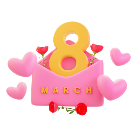 Women's day greetings  3D Icon