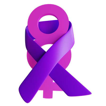 Womens Day Ribbon  3D Icon
