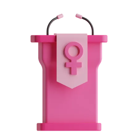 Womens Day Speech 3D Icon