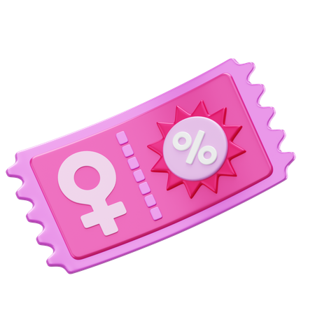 Womens Day Voucher  3D Icon