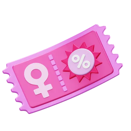 Womens Day Voucher  3D Icon