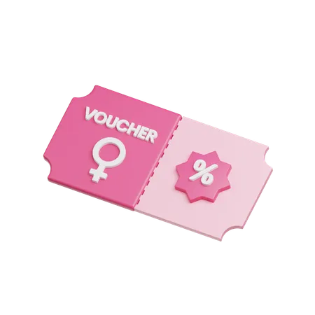 Womens Day Voucher  3D Icon