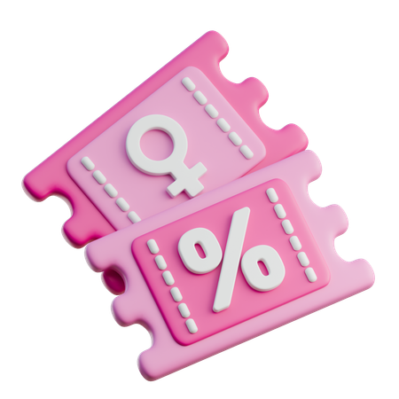 Womens Day Voucher  3D Icon