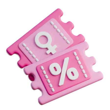 Womens Day Voucher  3D Icon