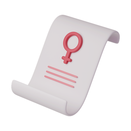 Womens Rights Scroll  3D Icon
