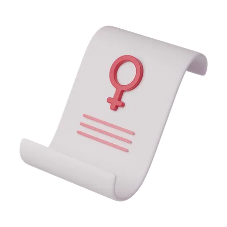 Womens Rights Scroll Icon International Womens Day 3 D Illustration Feminism Independence Freedom Empowerment Activism For Women Rights 3D Icon