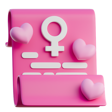 女性の権利の巻物  3D Icon