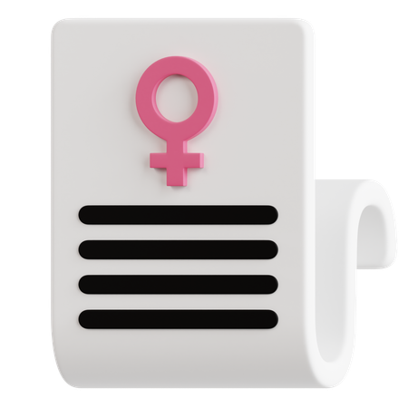 Women’s Rights Scroll  3D Icon