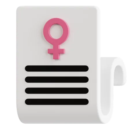 Women’s Rights Scroll  3D Icon