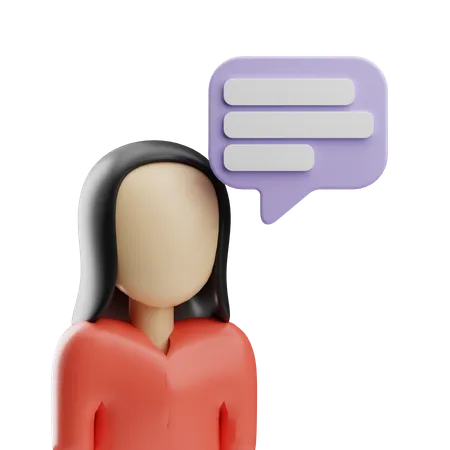 Womens Speech  3D Icon