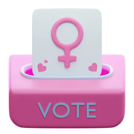 Womens Suffrage  3D Icon