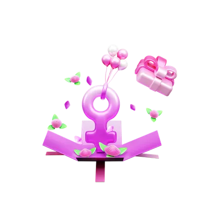 Womes Day Surprise  3D Icon