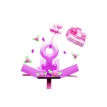 Womes Day Surprise  3D Icon