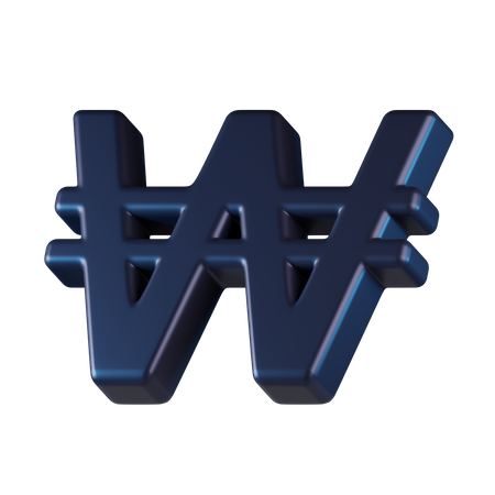 Won  3D Icon