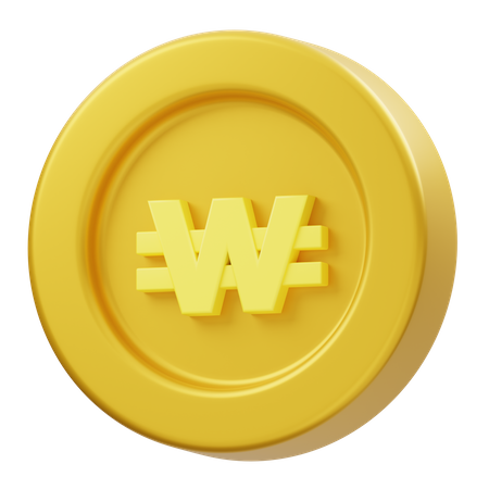 Won Coin  3D Icon