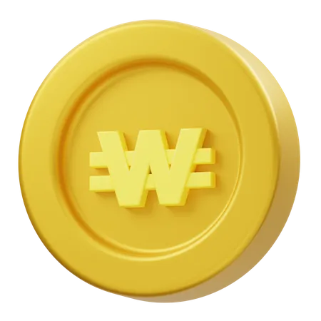 Won Coin  3D Icon