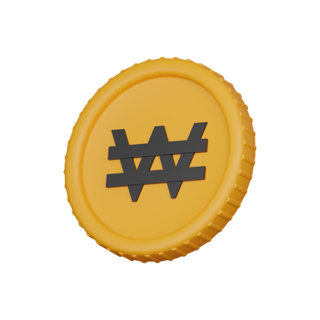 Won coin  3D Icon