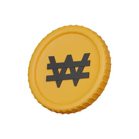 Won coin  3D Icon