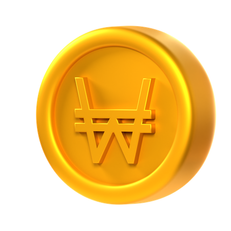 Won Coin  3D Icon