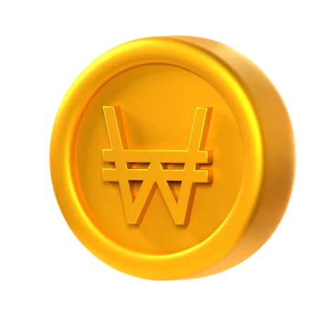 Won Coin  3D Icon