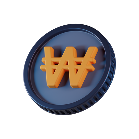Won Coin  3D Icon