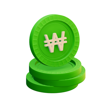 Won sud-coréen  3D Icon