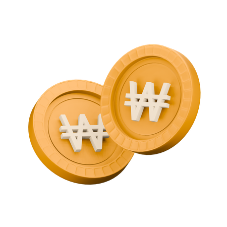 Won sul-coreano  3D Icon