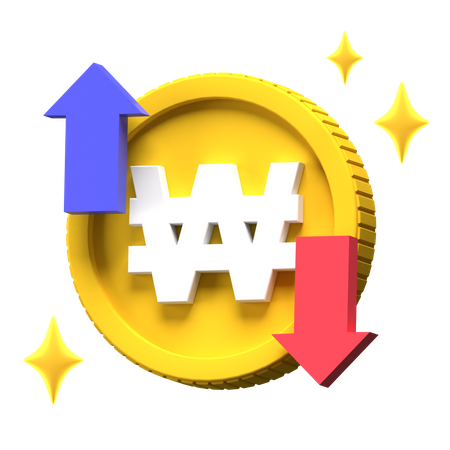 Won Trading  3D Icon
