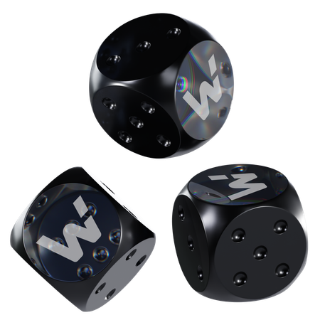Woo Glass Dice Crypto  3D Icon