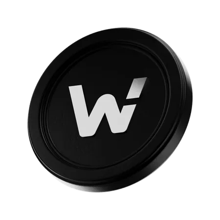 WOO Network 3 D Coin 3 D Crypto Coin 3D Icon