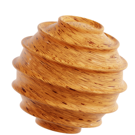 Wood Abstract Shape  3D Icon