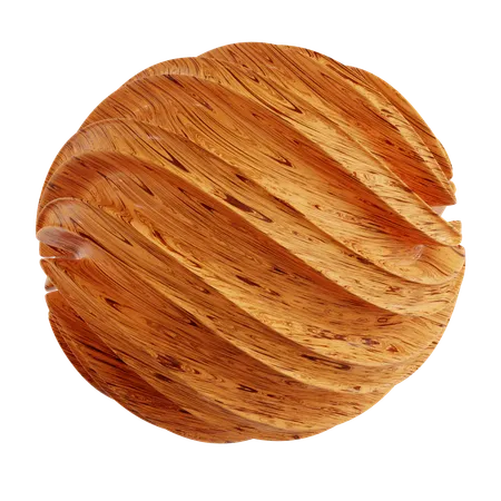 Wood Abstract Shape  3D Icon